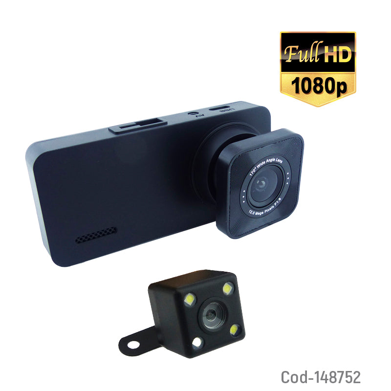 Cámara triple para auto 3 pulgadas