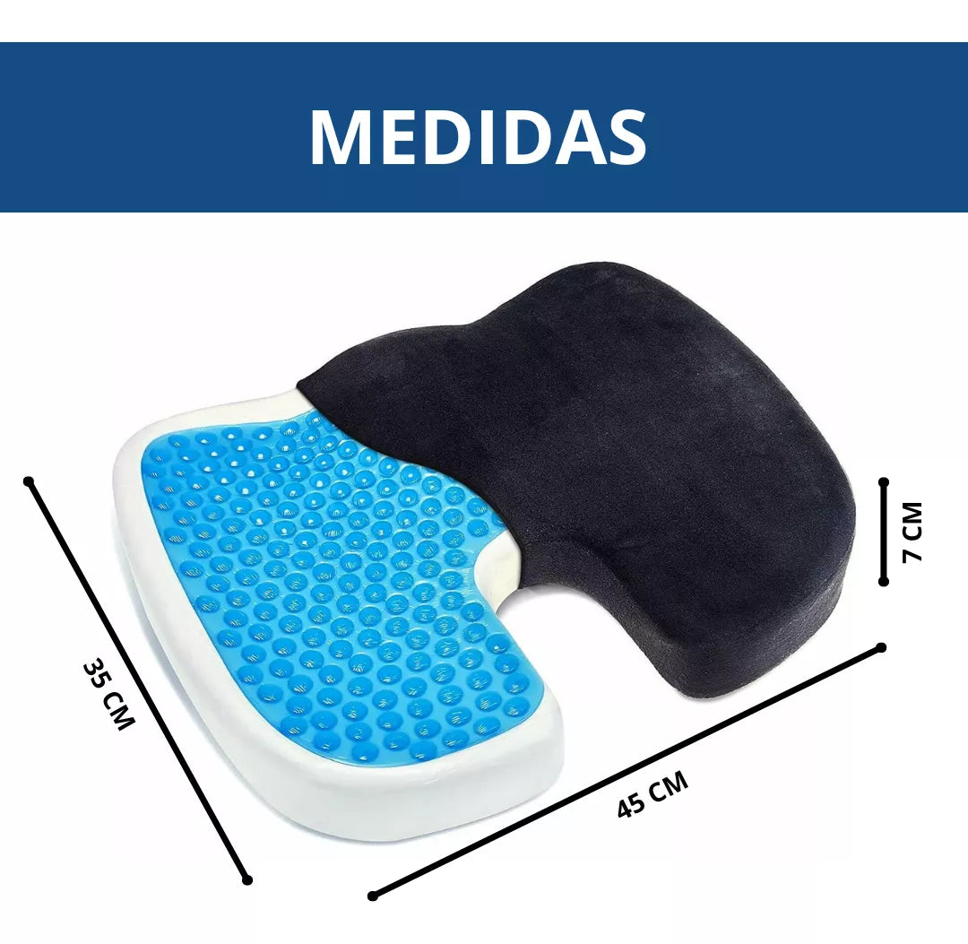 Cojín Asiento Memory Foam y Gel Ergonómico