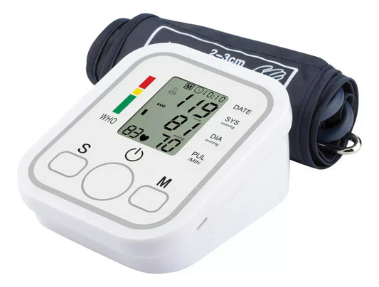 Toma Presión Digital Brazo con Tensiómetro. Usa Pilas
